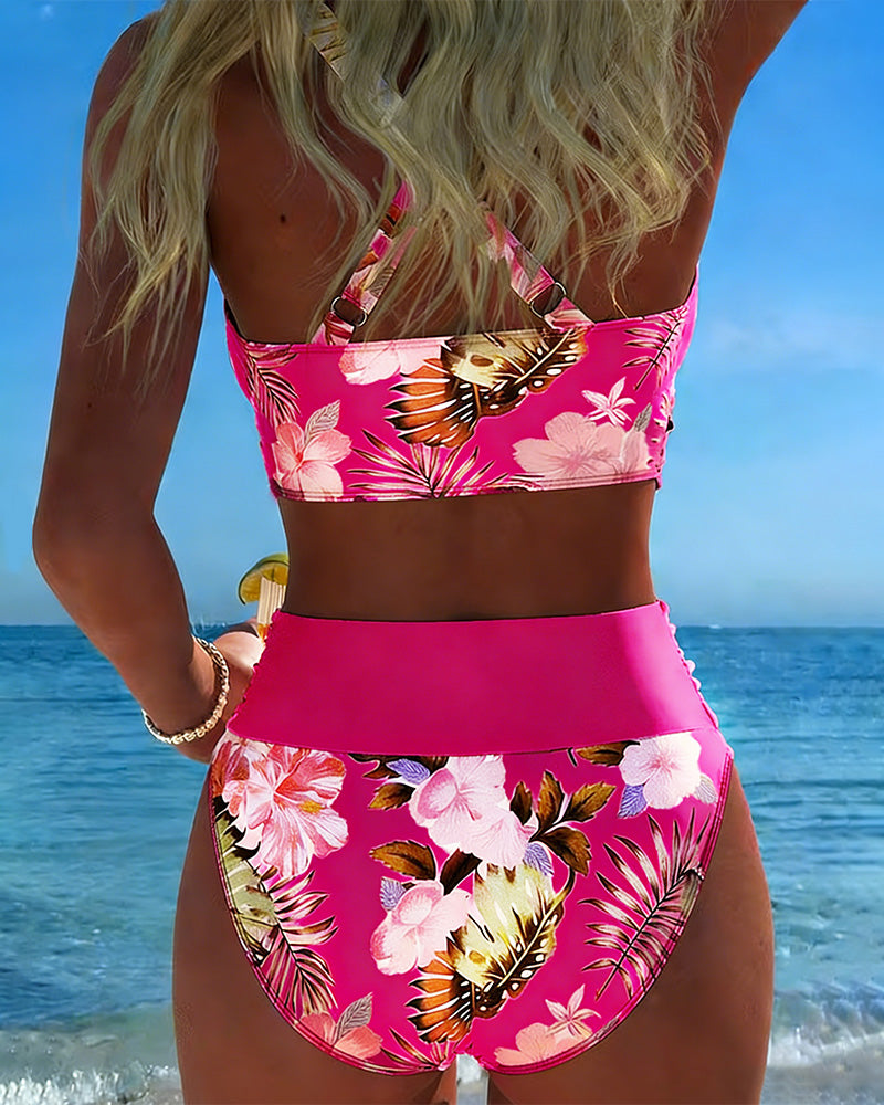 Bikini - Contrasterende Bloemenprint en Opening - Image 15