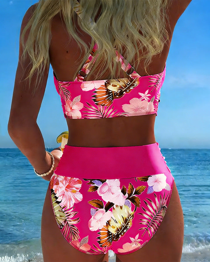 Bikini - Contrasterende Bloemenprint en Opening - Image 15