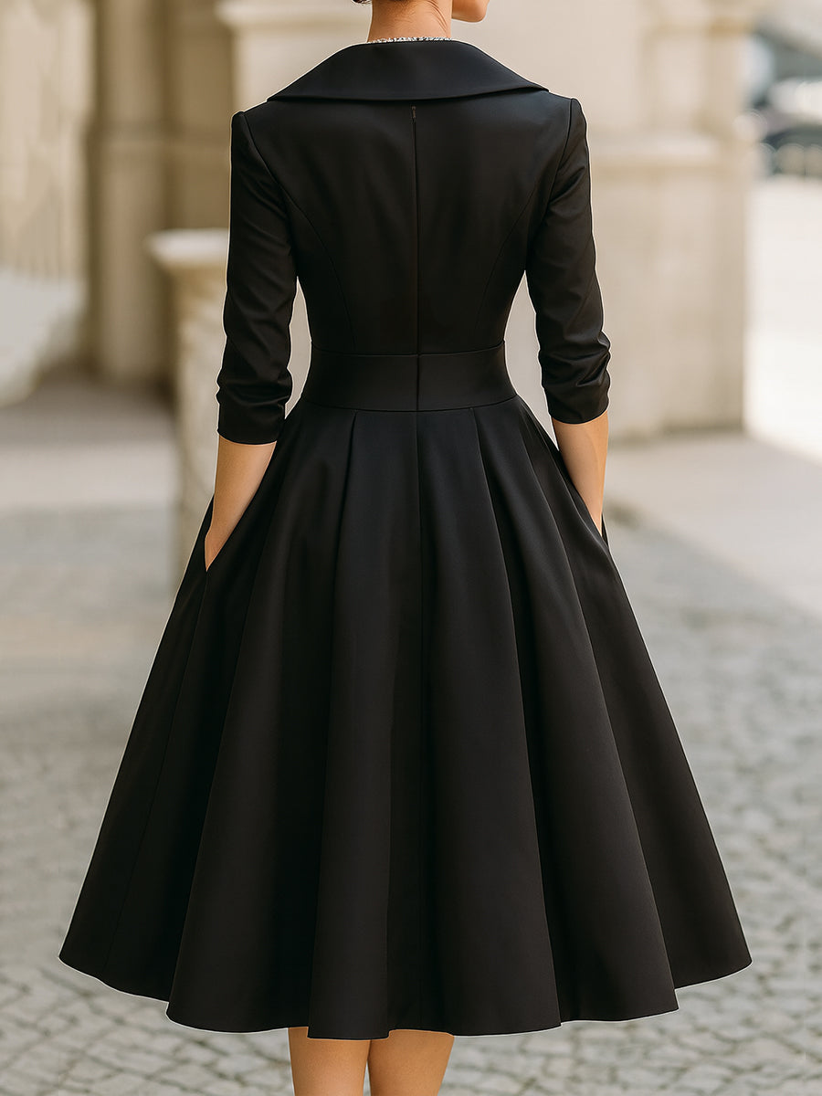 Clara – Elegáns Midi Ruha