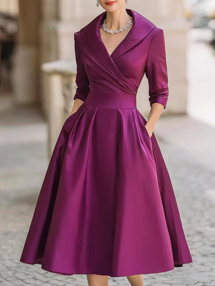 Clara – Elegáns Midi Ruha