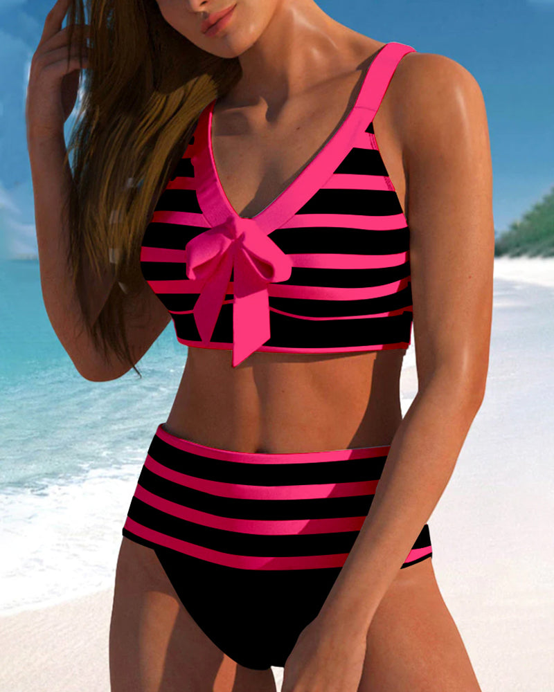 Lula - Hoge taille gestreepte bikini - Image 10
