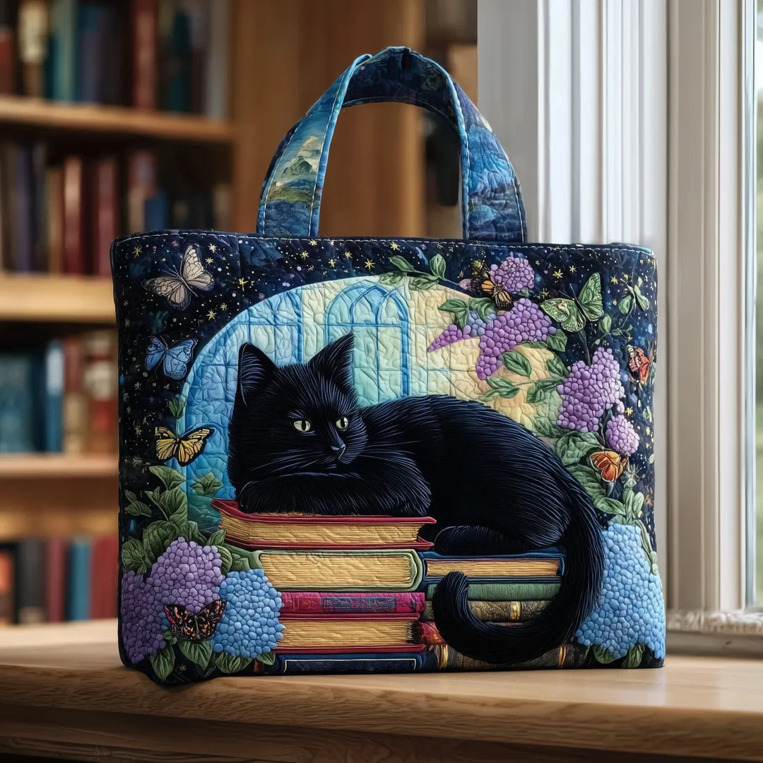 Borsa Artigianale Chat Noir sui Libri - Image 1