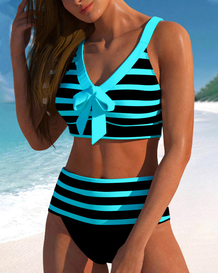 Lula - Hoge taille gestreepte bikini - Image 7