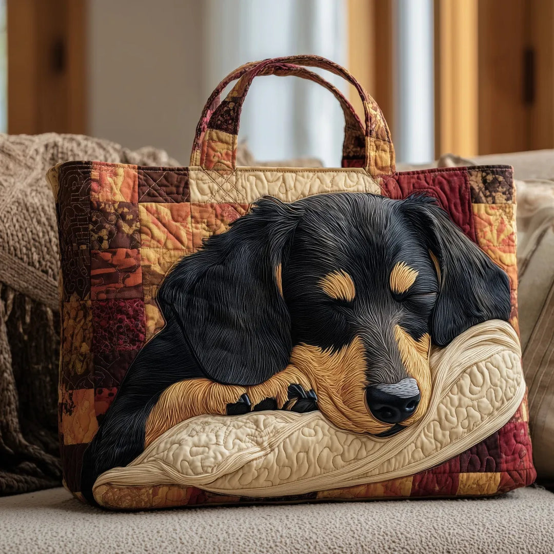 Borsa Artigianale con Bassotto - Image 1