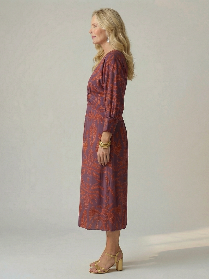 Hold | Természetes Wrap Midi Ruha