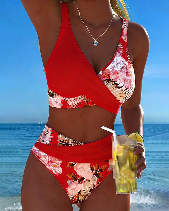 Bikini - Contrasterende Bloemenprint en Opening - Image 12