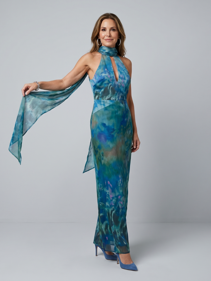 Juniper | Kulcslyuk Halter Ujjatlan Maxi Ruha