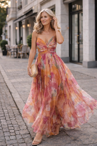 Lena – Virágmintás Maxi Ruha