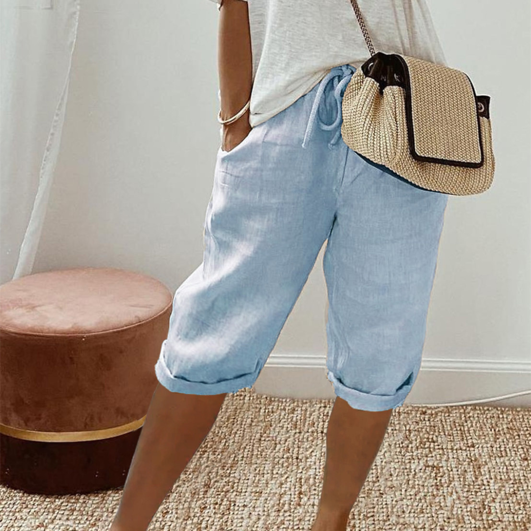 LUI™ – LIGHT COTTON-LINEN SHORTS - Image 1