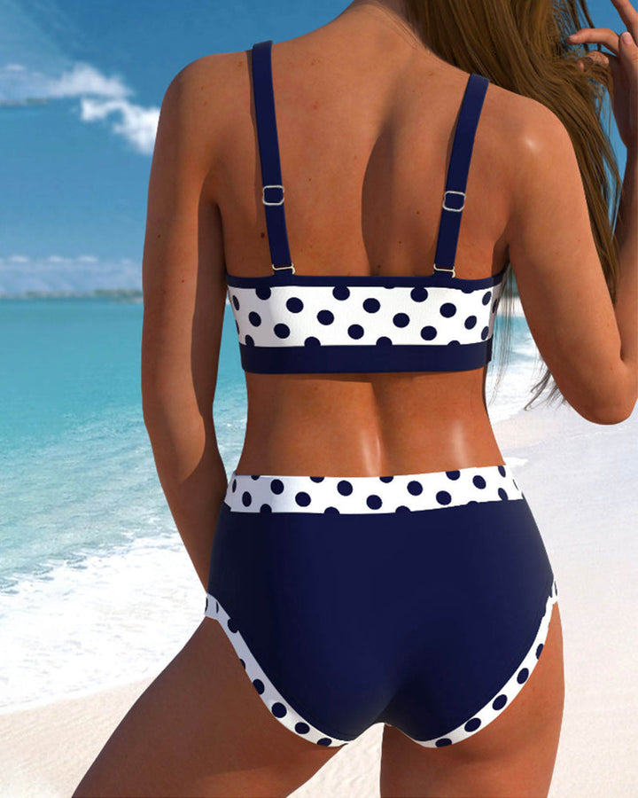 Liesbeth Hoge Taille Bikini Patchwork Ontwerp - Image 2