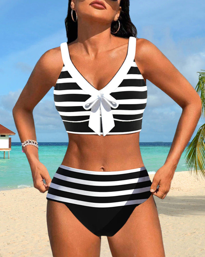 Calya | Csíkos Magas Derékú Bikini