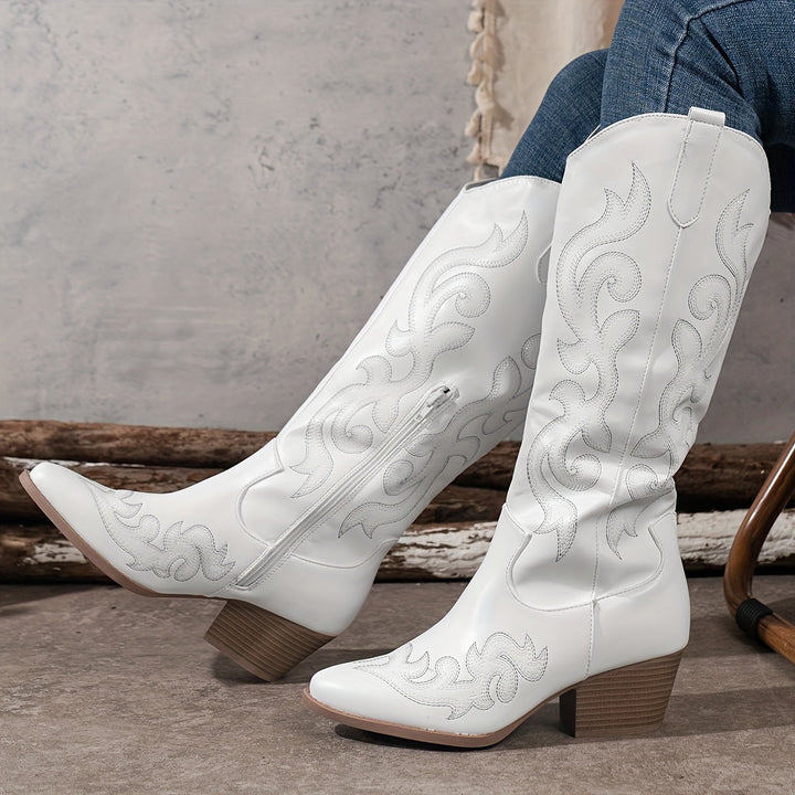 Sharina - Slip-on Retro Cowboy Csizma