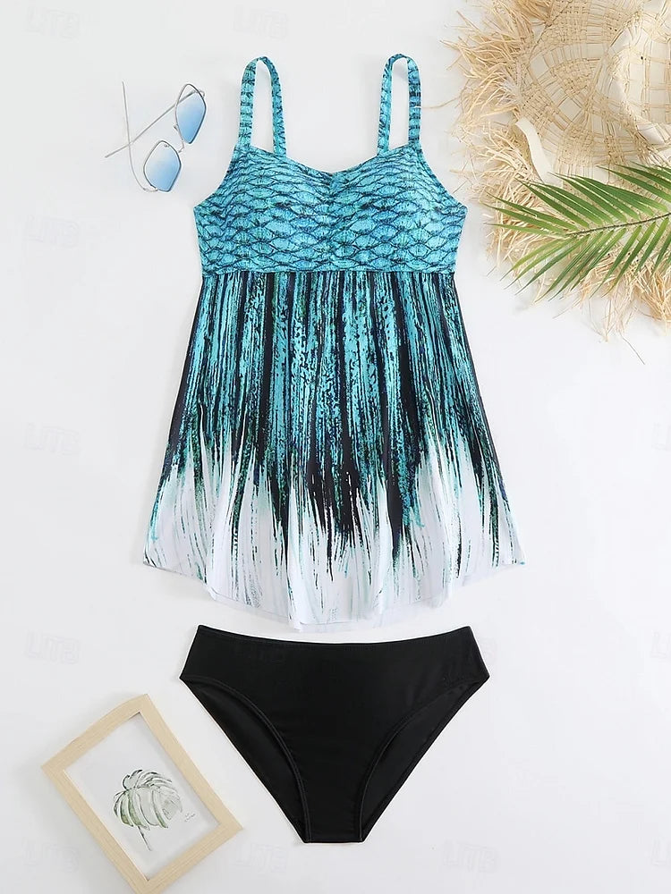 Perla - Set van badkleding met zeemeerminprint die de buik bedekt - Image 2