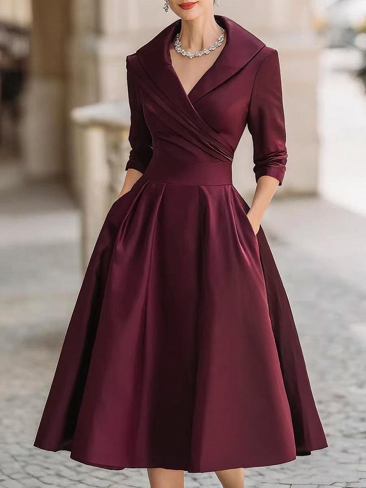 Clara – Elegáns Midi Ruha