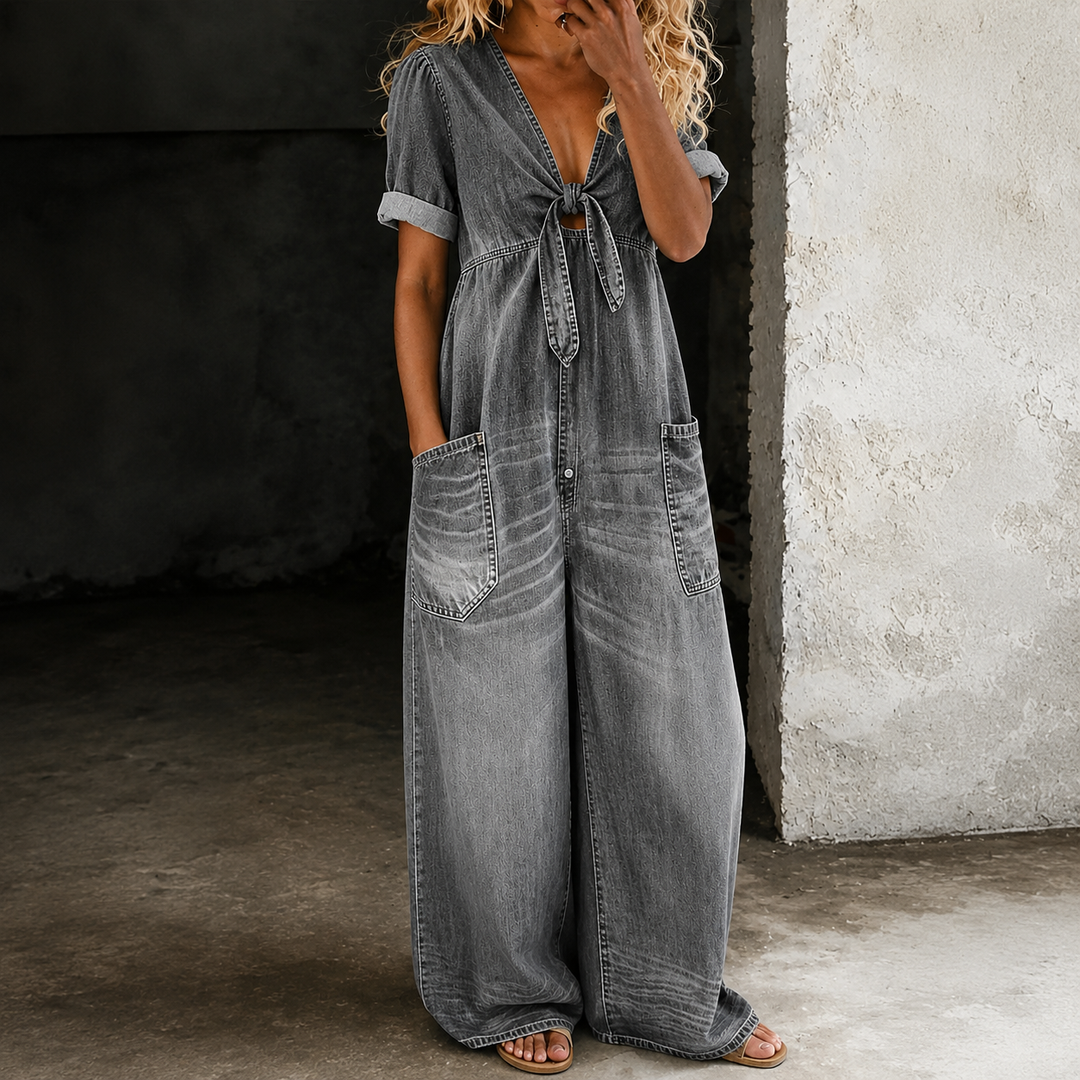 Maya | Tuta Denim a Gamba Larga - Image 4