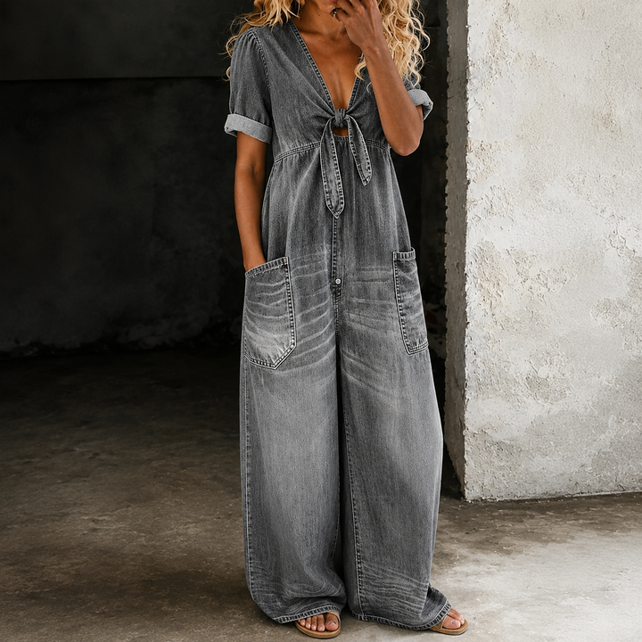 Maya | Tuta Denim a Gamba Larga - Image 4