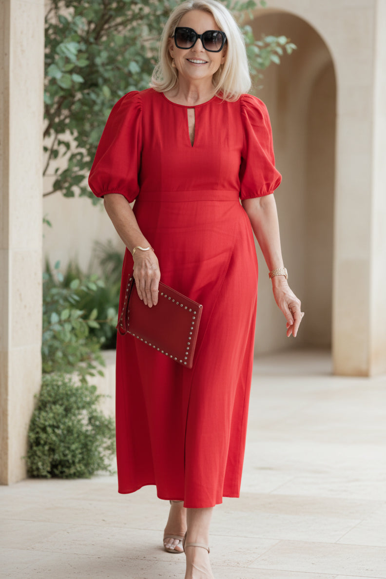 Angela | Elegáns Tummy Covering Maxi Ruha