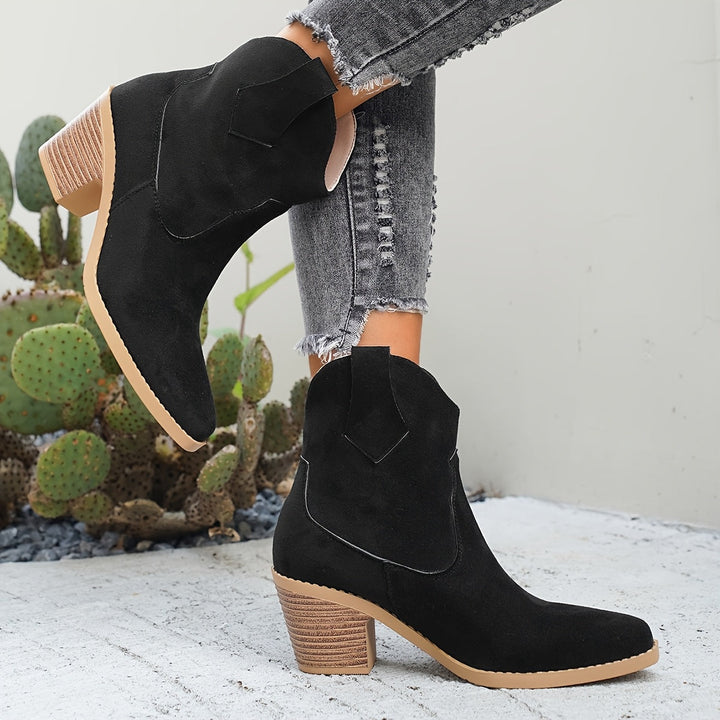 Larissa - Magas sarkú, slip-on bokacsizma