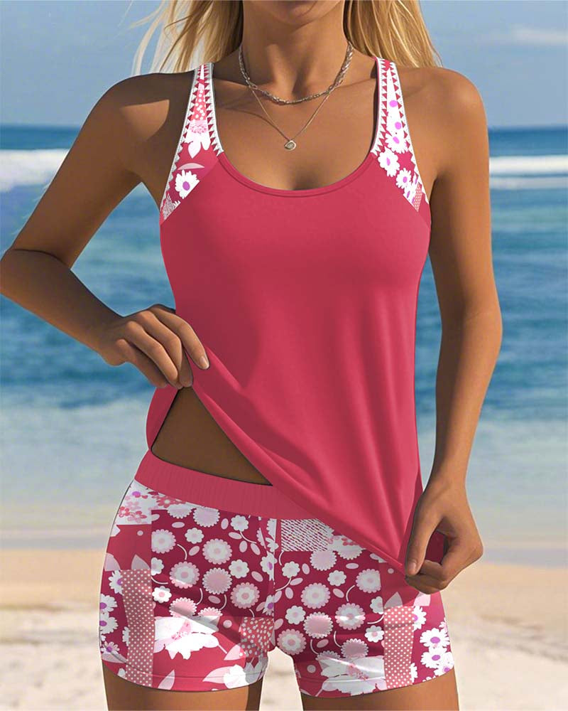 SABRINA - Tweedelig Badpak met Comfortabele Pasvorm en Bloemig Strandstijl - Image 2