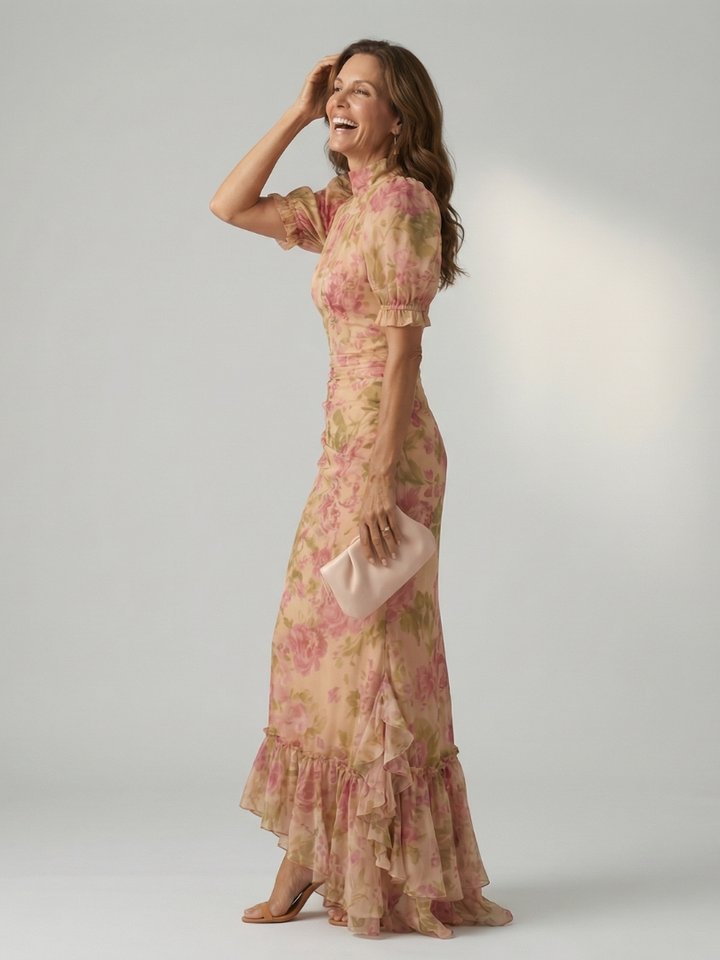 Vianne | Finom Magas Nyakú Maxi Ruha