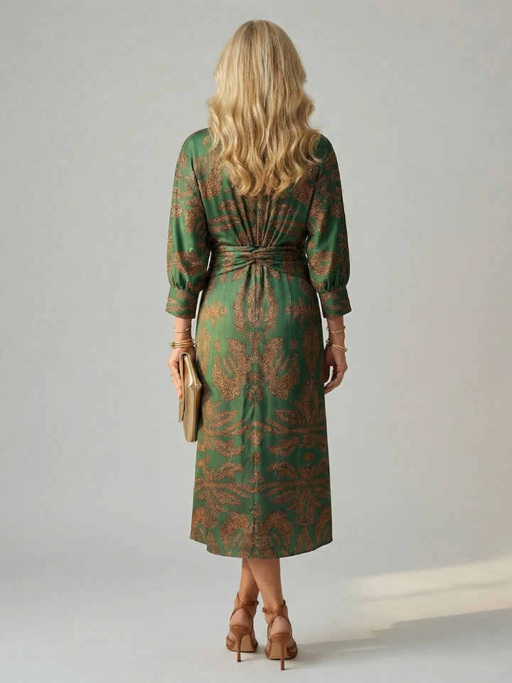 Hold | Természetes Wrap Midi Ruha