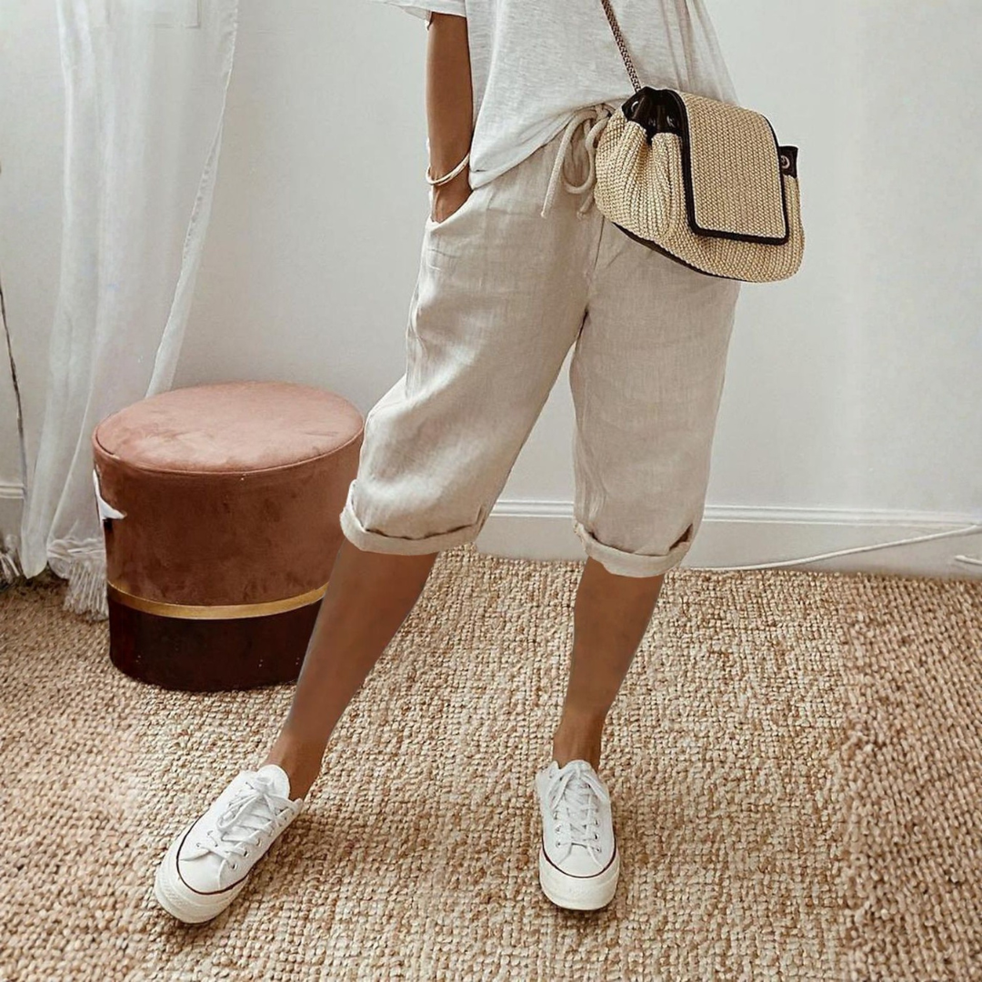 LUI™ – LIGHT COTTON-LINEN SHORTS - Image 6
