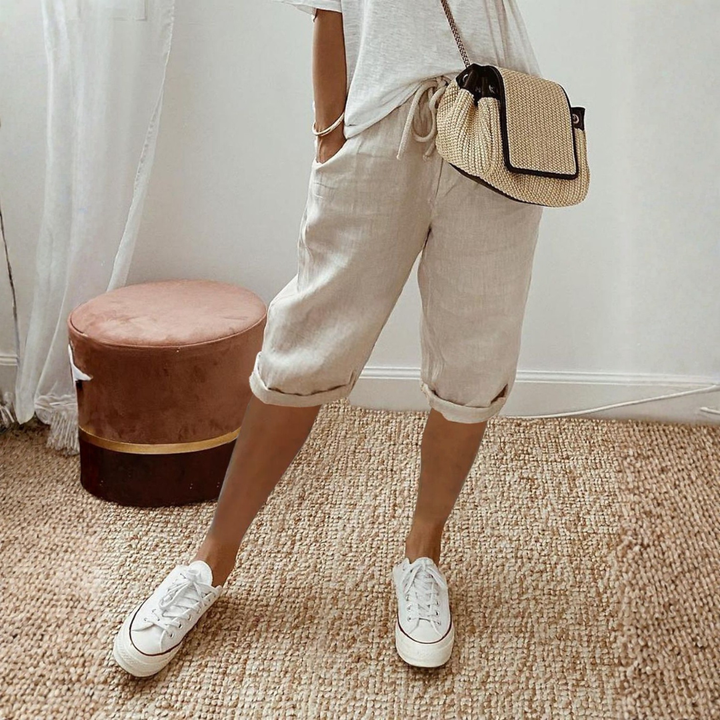 LUI™ – LIGHT COTTON-LINEN SHORTS - Image 6