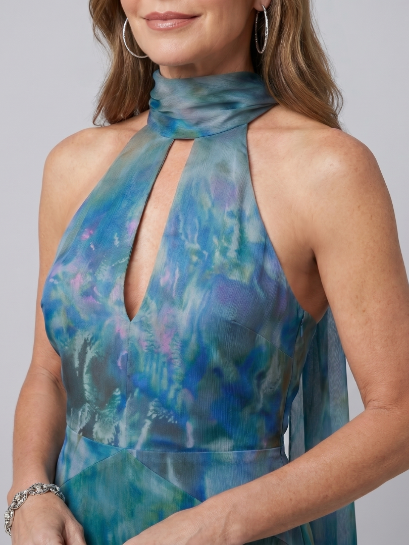 Juniper | Kulcslyuk Halter Ujjatlan Maxi Ruha