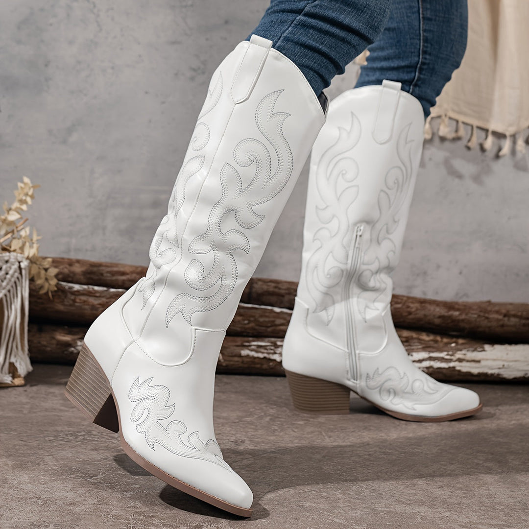 Sharina - Slip-on Retro Cowboy Csizma