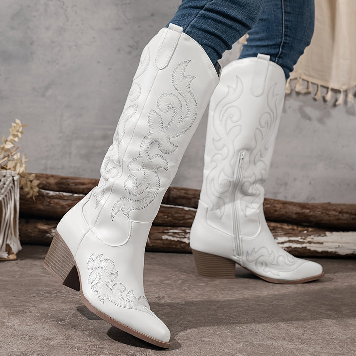 Sharina - Slip-on Retro Cowboy Csizma