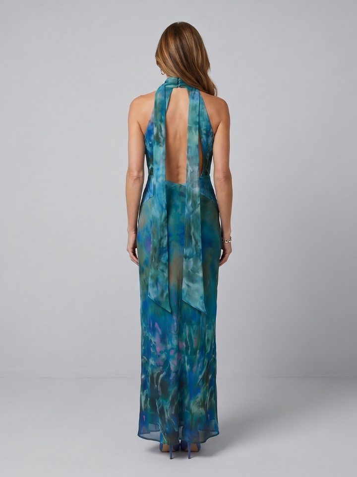 Juniper | Kulcslyuk Halter Ujjatlan Maxi Ruha