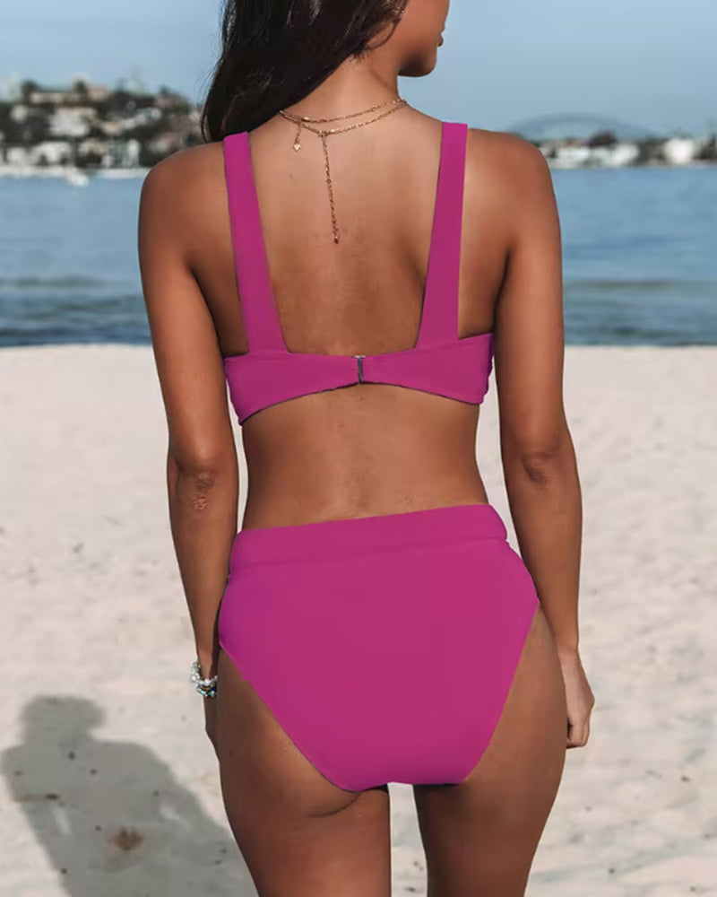 Hilde - Effen Hoge Taille Badpak - Image 5