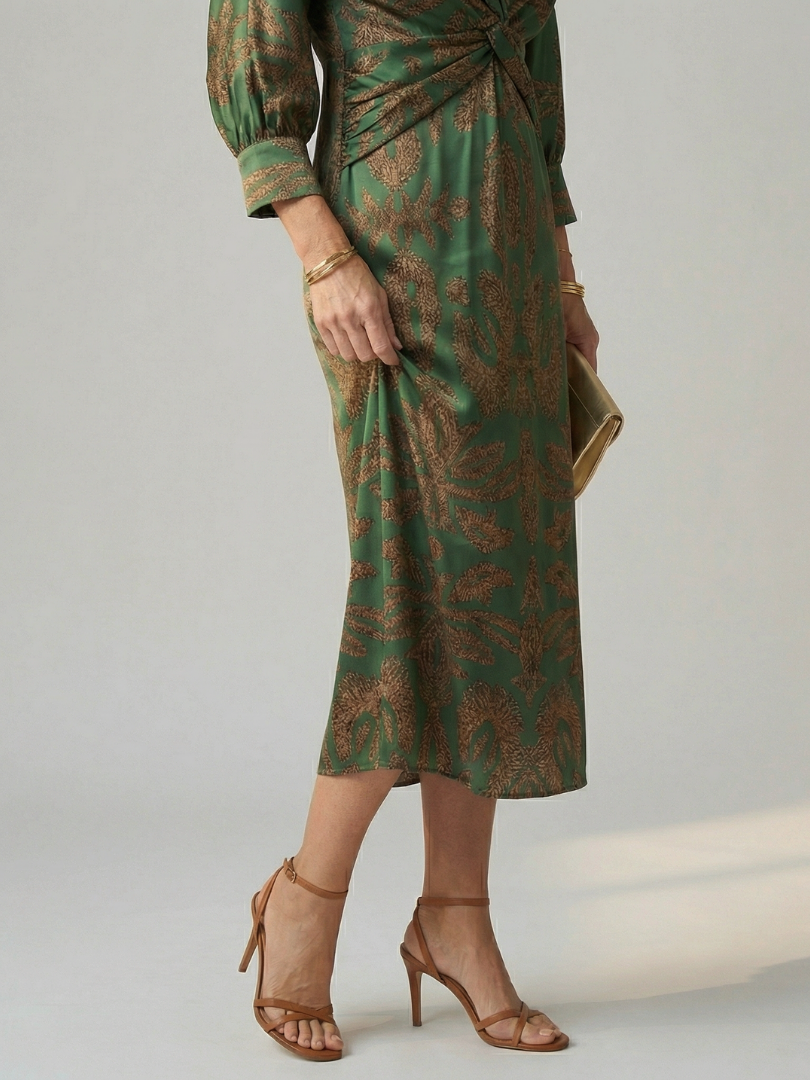 Hold | Természetes Wrap Midi Ruha