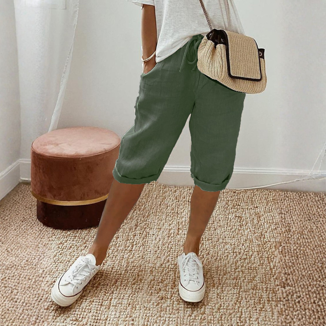 LUI™ – LIGHT COTTON-LINEN SHORTS - Image 5