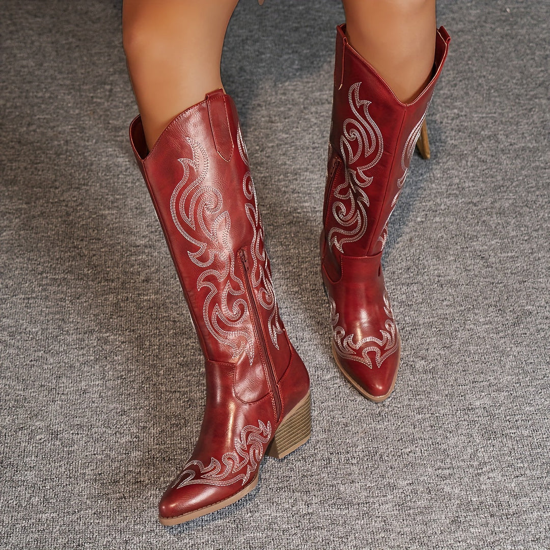 Sharina - Slip-on Retro Cowboy Csizma