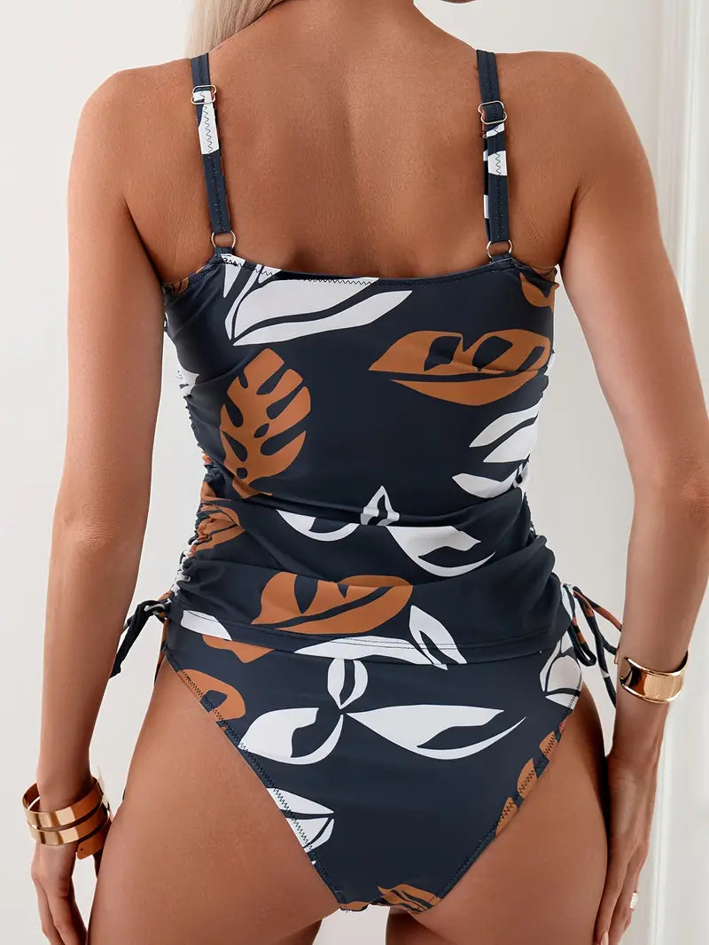 Isla - Tankini Set met Tropische Bladerenprint - Image 2