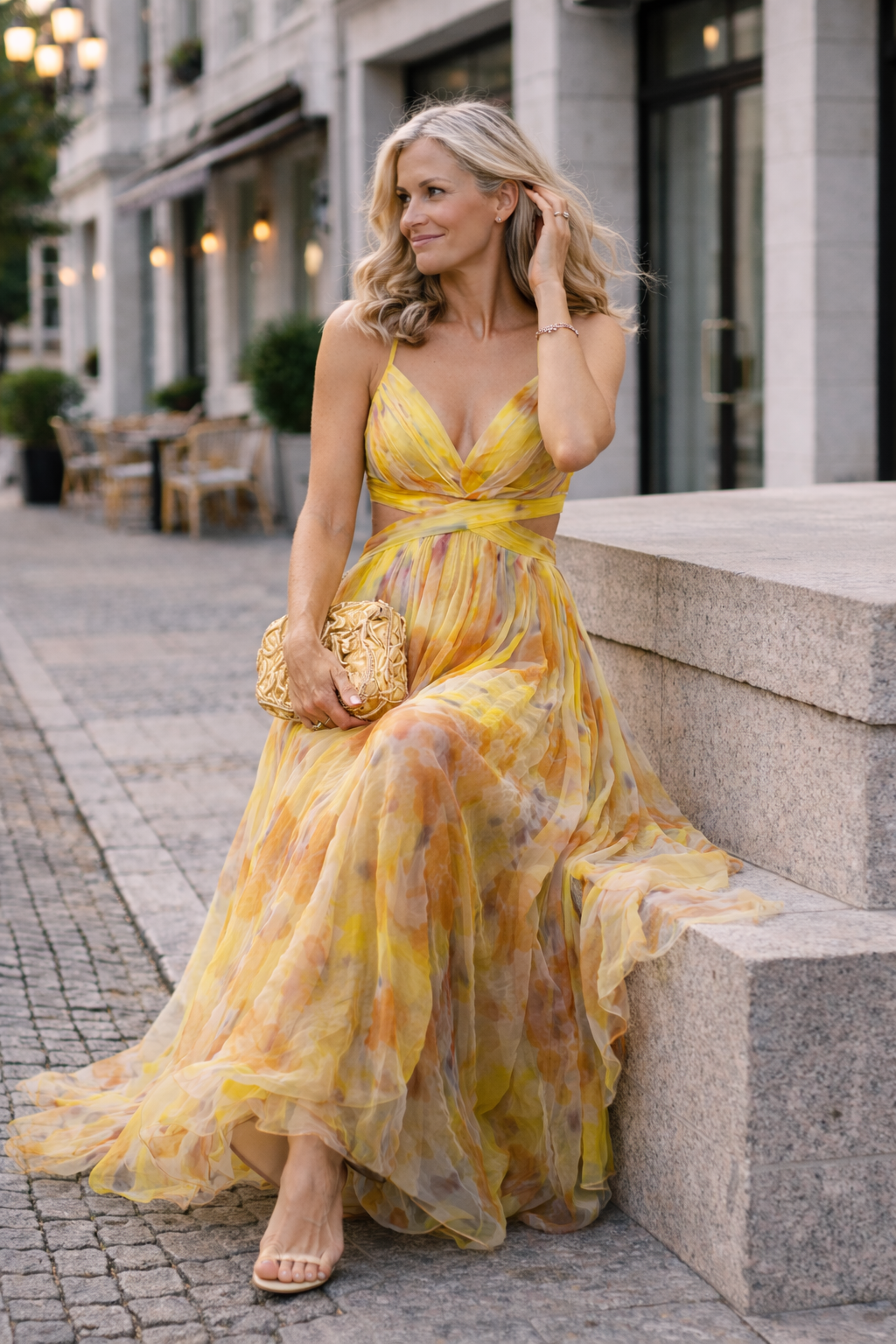 Lena – Virágmintás Maxi Ruha
