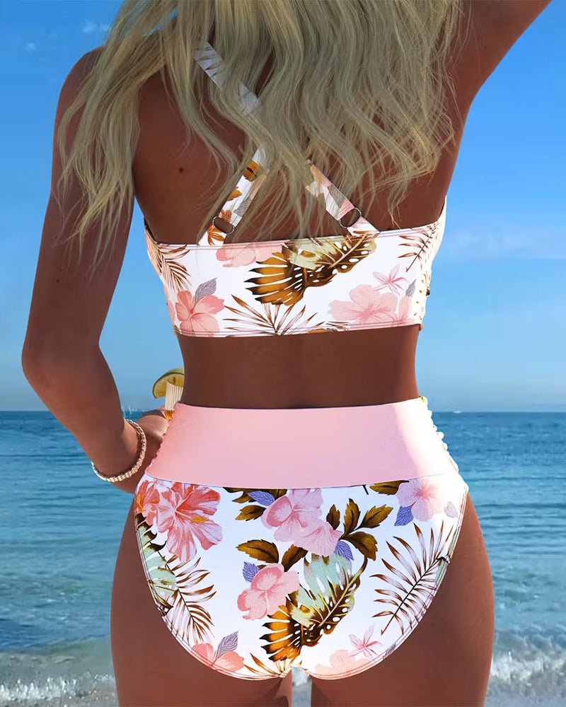 Bikini - Contrasterende Bloemenprint en Opening - Image 4
