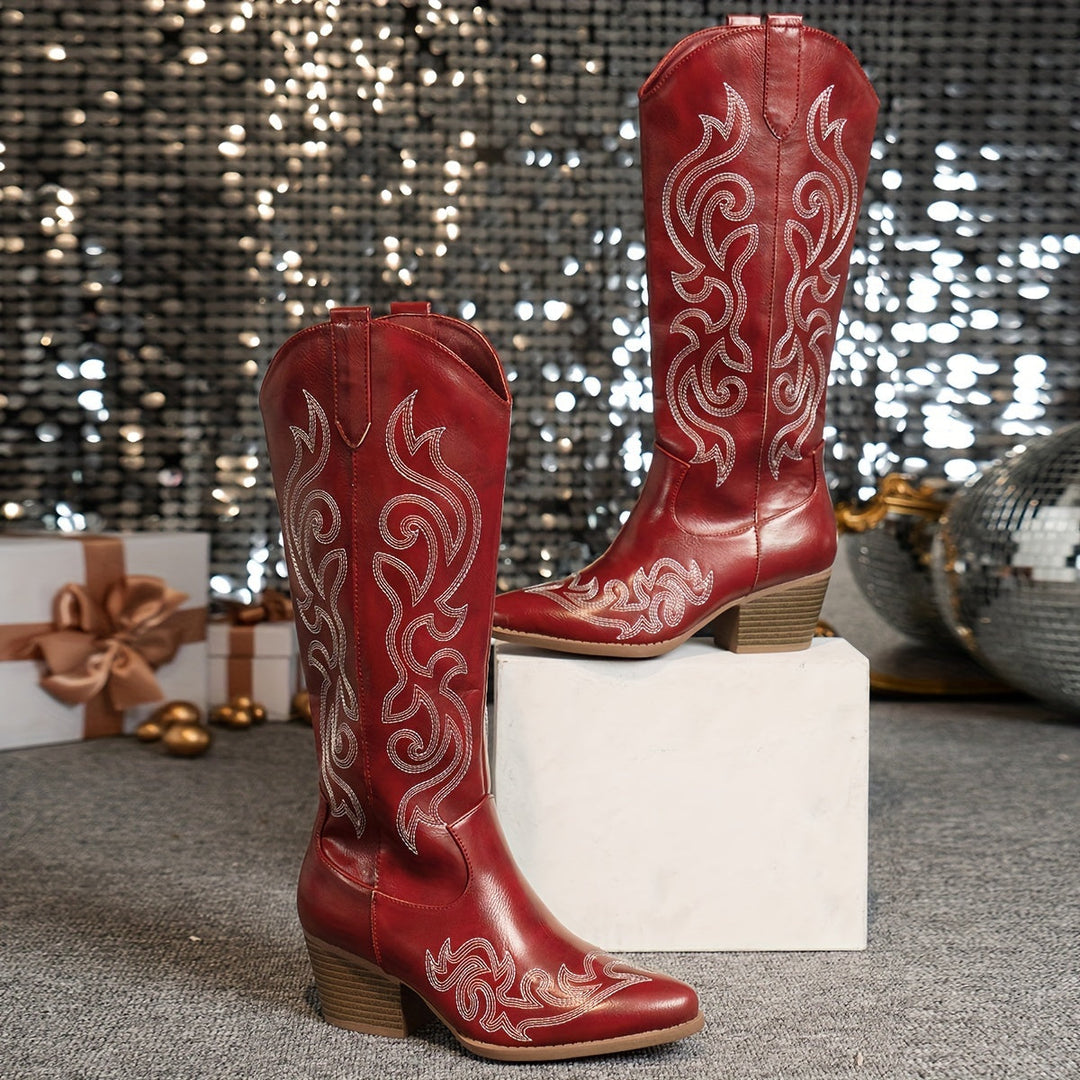Sharina - Slip-on Retro Cowboy Csizma