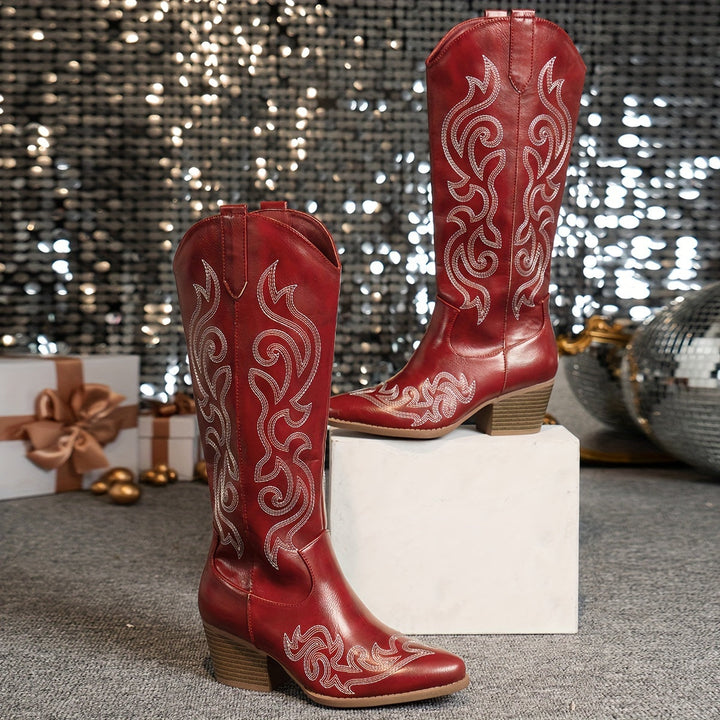 Sharina - Slip-on Retro Cowboy Csizma