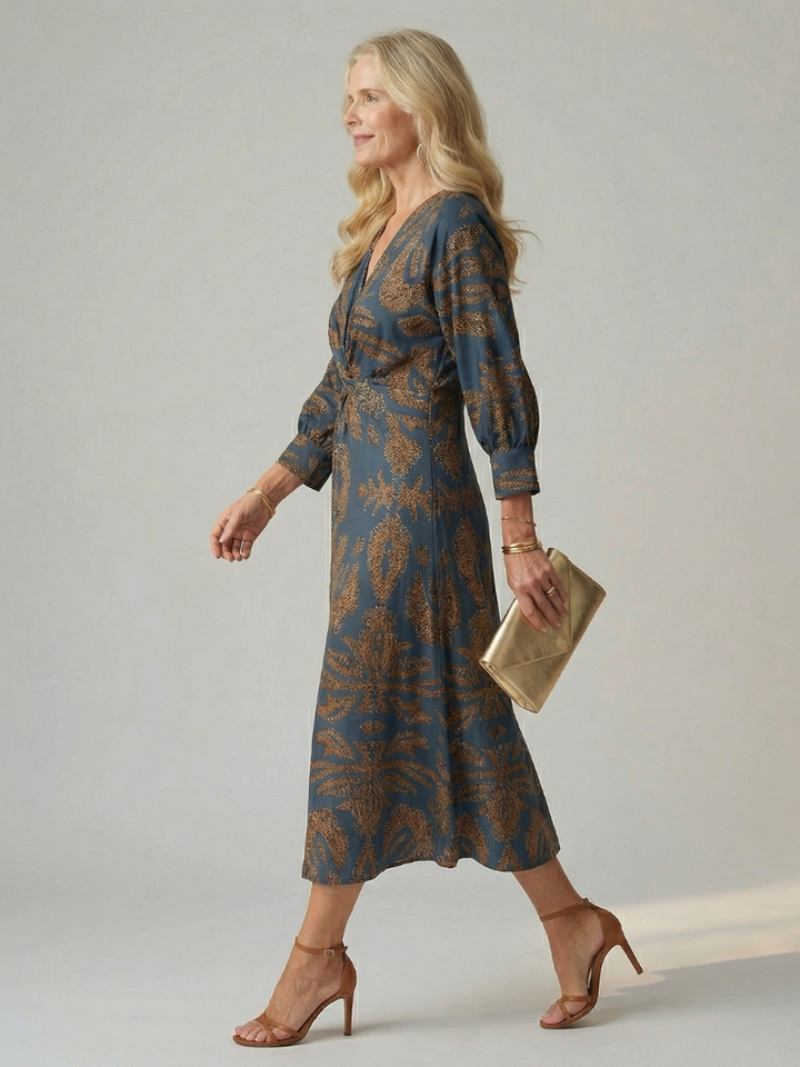 Hold | Természetes Wrap Midi Ruha