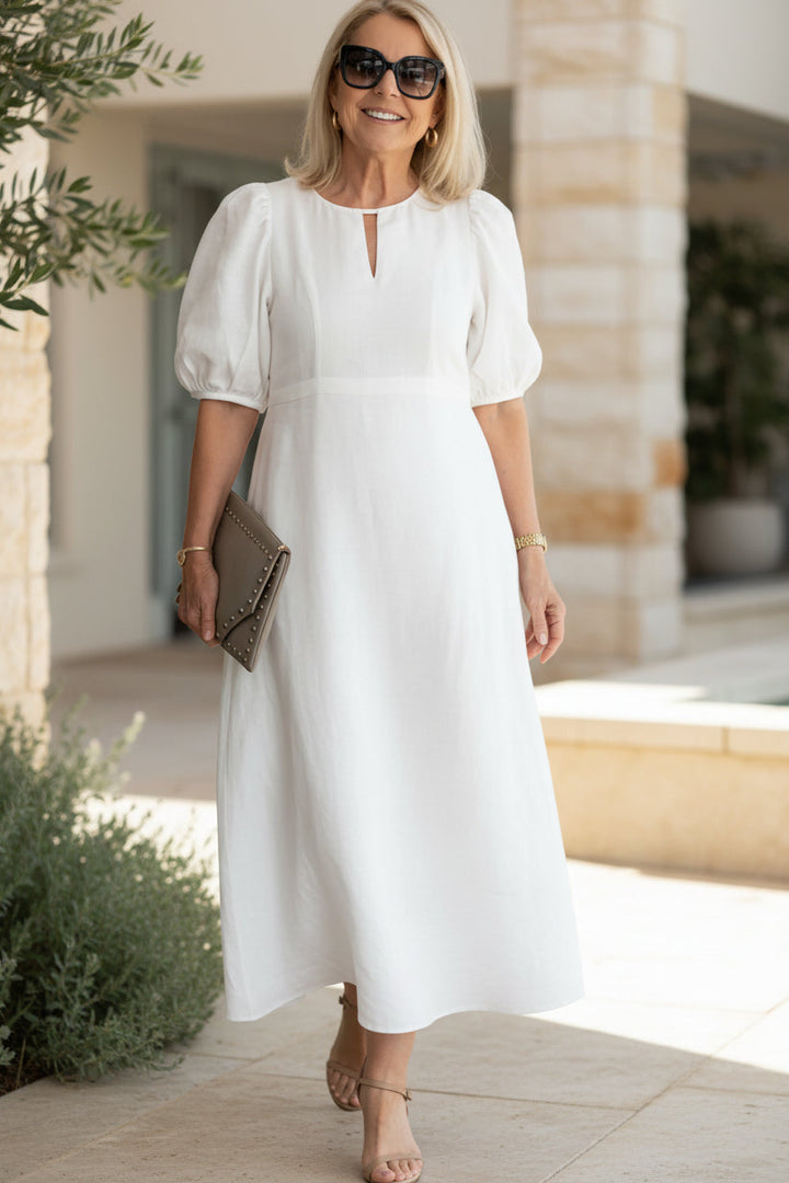 Angela | Elegáns Tummy Covering Maxi Ruha