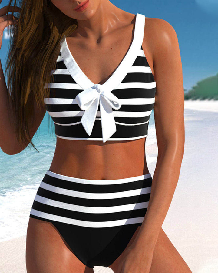 Calya | Csíkos Magas Derékú Bikini