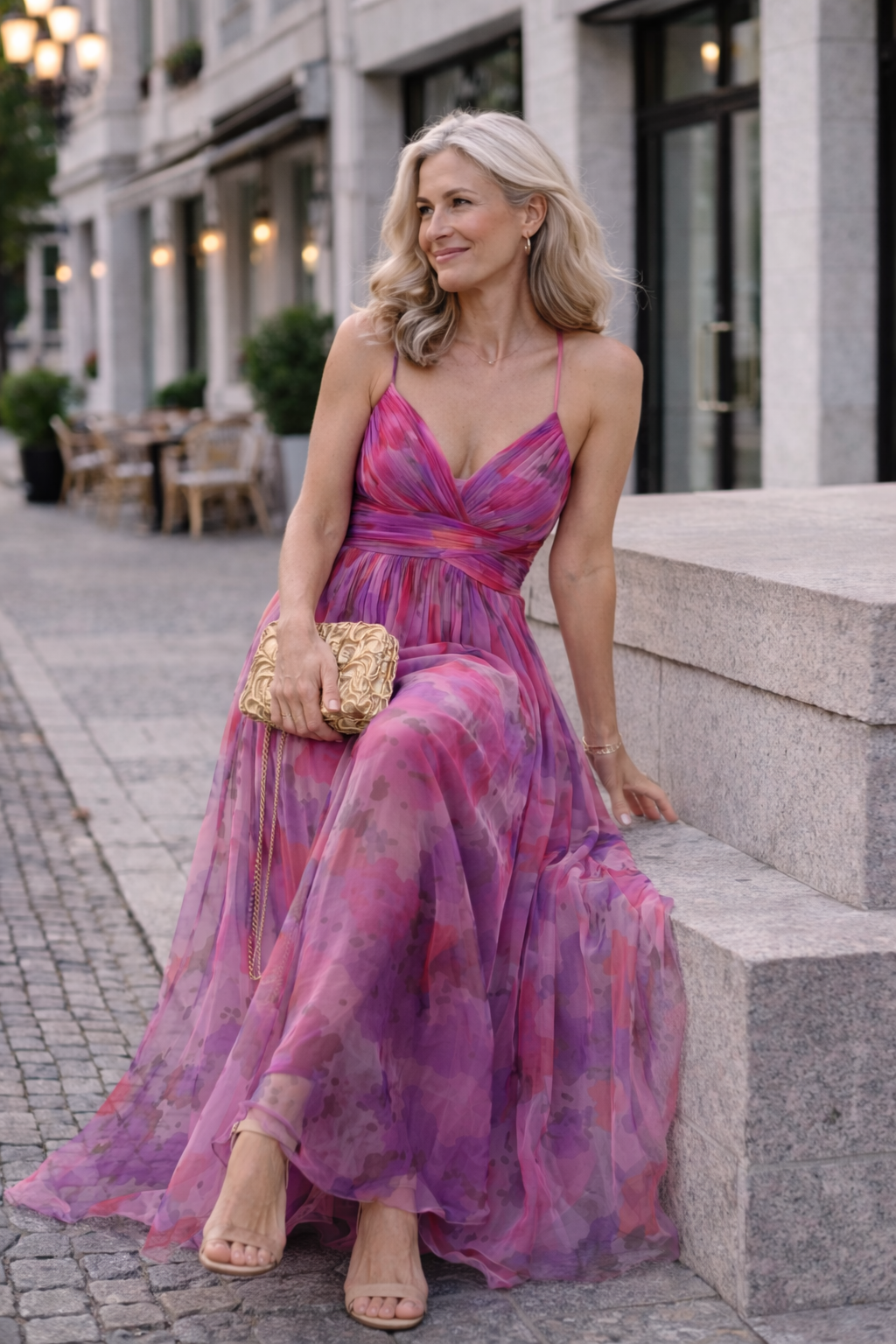 Lena – Virágmintás Maxi Ruha