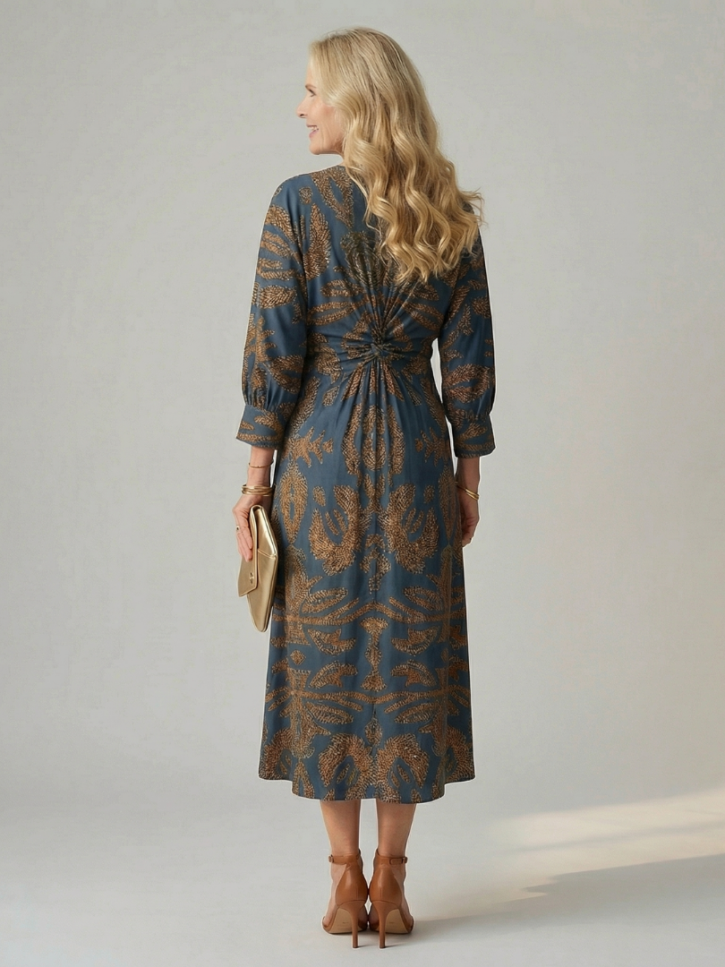 Hold | Természetes Wrap Midi Ruha