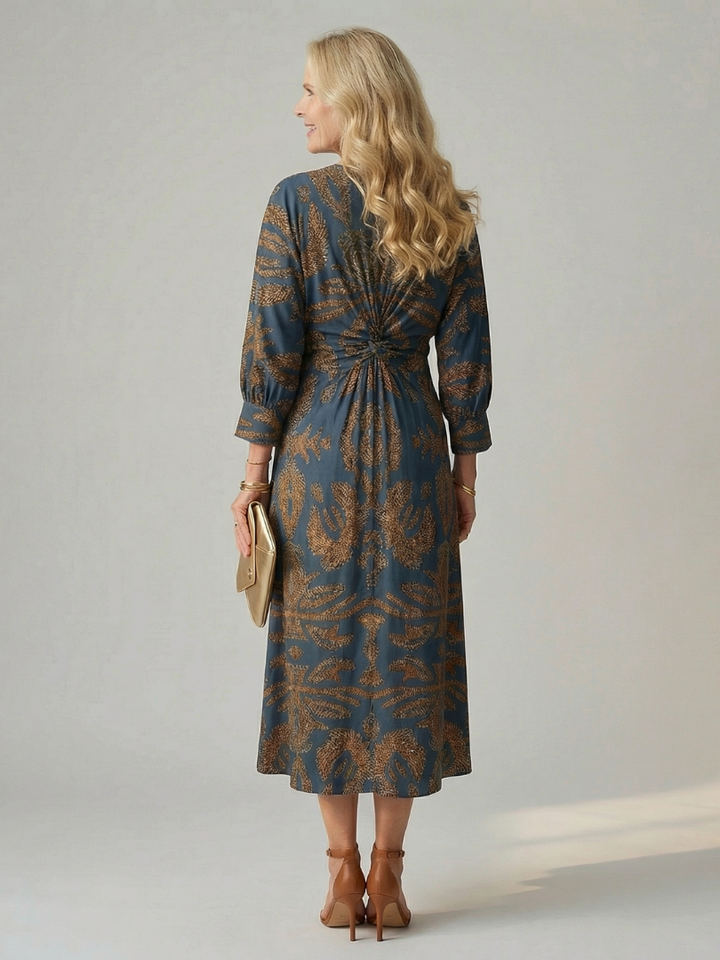 Hold | Természetes Wrap Midi Ruha