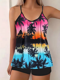La Habana - Trópusi mintás tankini szett úszónadrággal