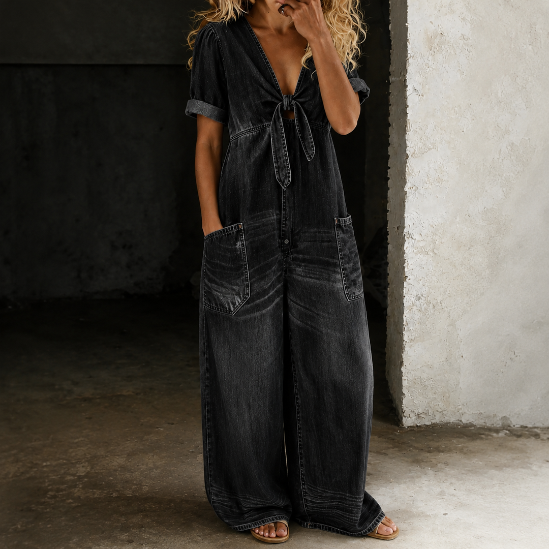 Maya | Tuta Denim a Gamba Larga - Image 3