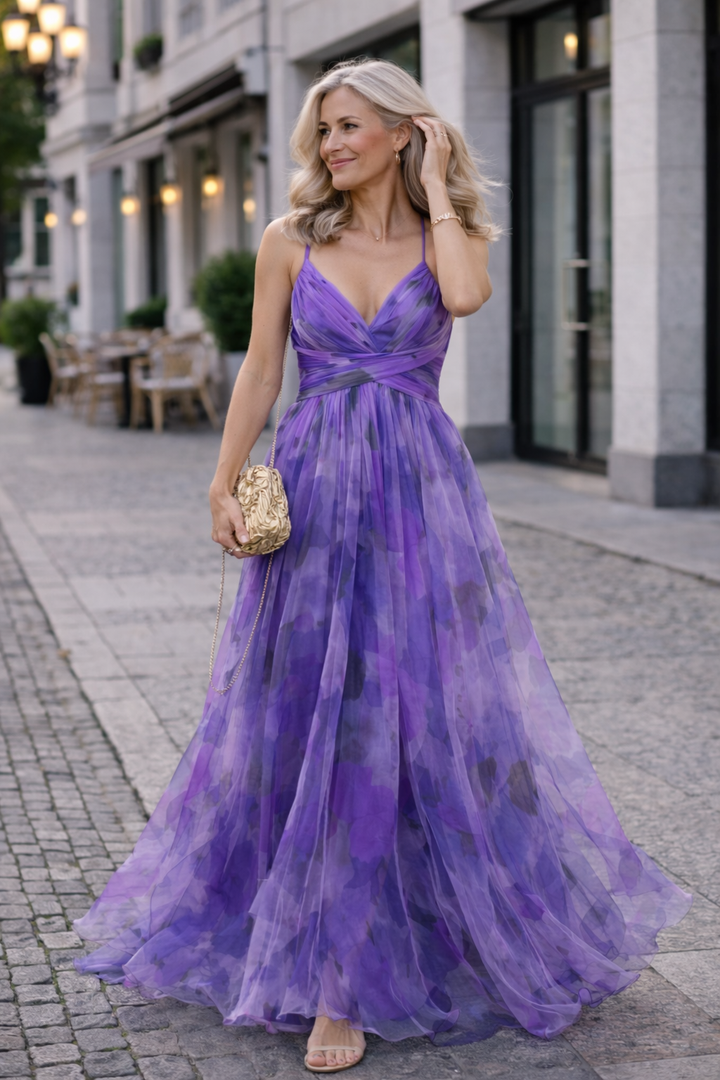 Lena – Virágmintás Maxi Ruha