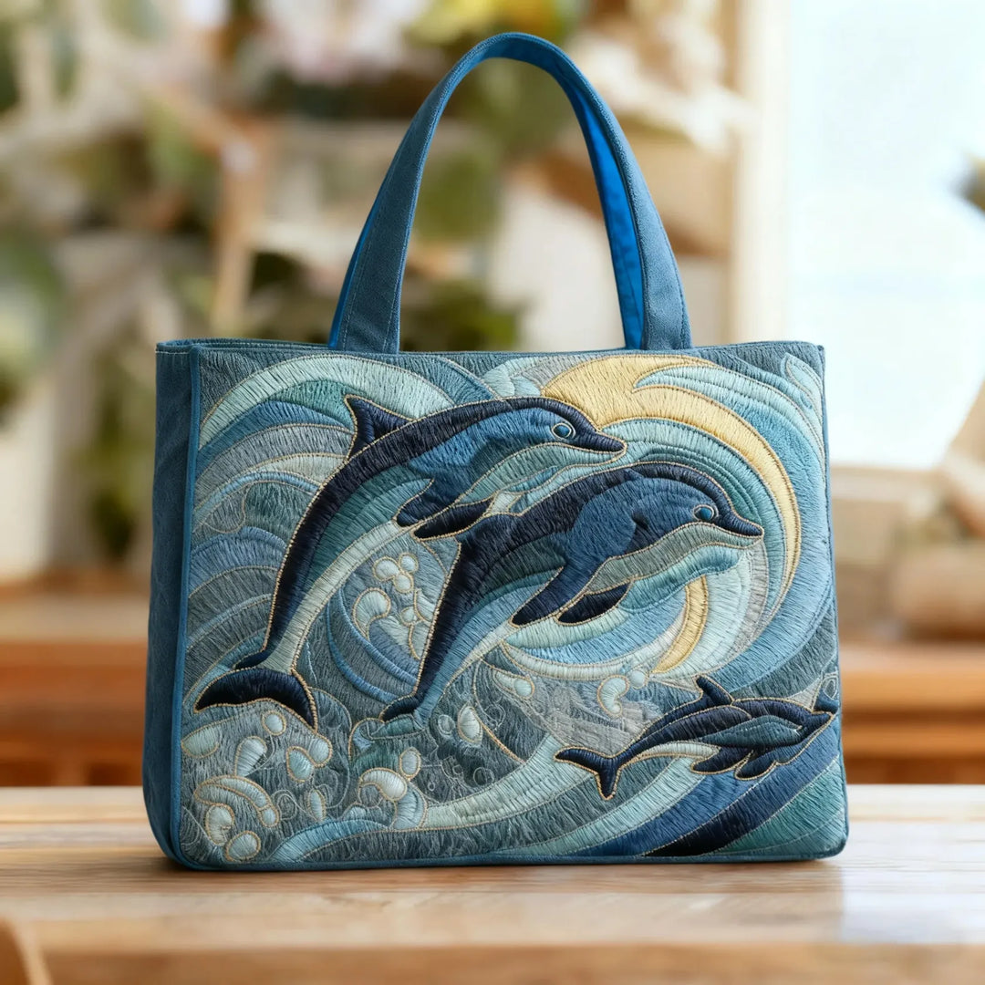Borsa Artigianale con Delfini - Image 1